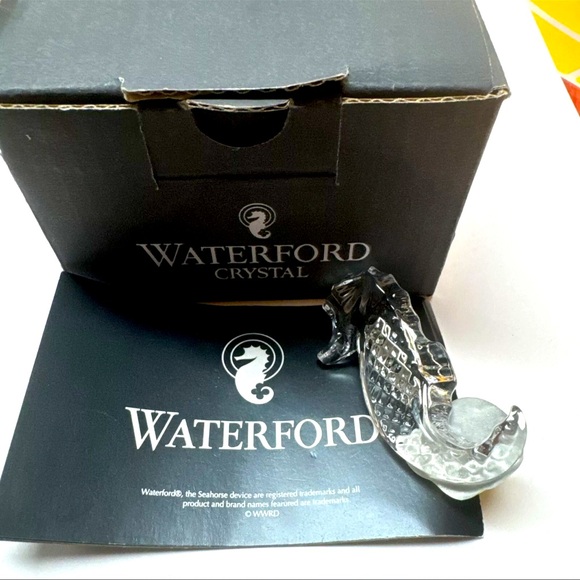 Waterford Jewelry - Waterford Crystal Seahorse Vintage Ocean Sea Horse Brooch Pin W/ Box